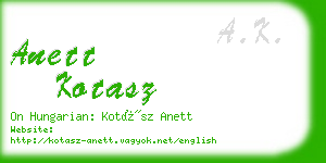 anett kotasz business card